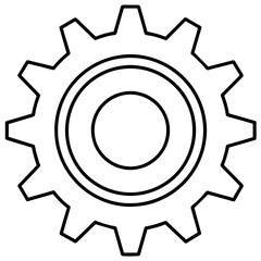 gear icon on white background
