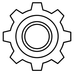 gear icon isolated on white