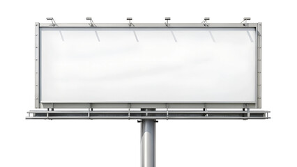 Obraz premium Blank Rectangular Billboard Sign on Metal Frame for Custom Advertisement