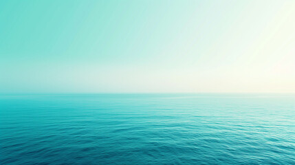 Obraz premium Serene Ocean Horizon with Gradient Blue Tones