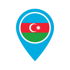 Azerbaijan flag location icon