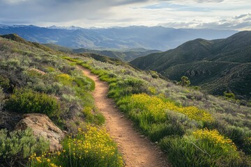 Landscape photo along the Pacific Crest Trail , ai