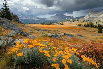 Obraz premium Landscape photo along the Pacific Crest Trail , ai