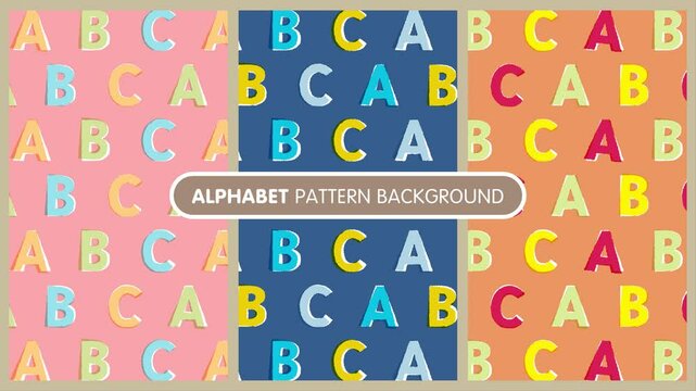 ABC pattern background set (6 seconds loop)