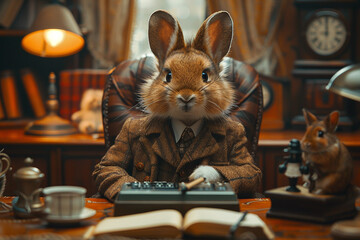 rabbit on the table