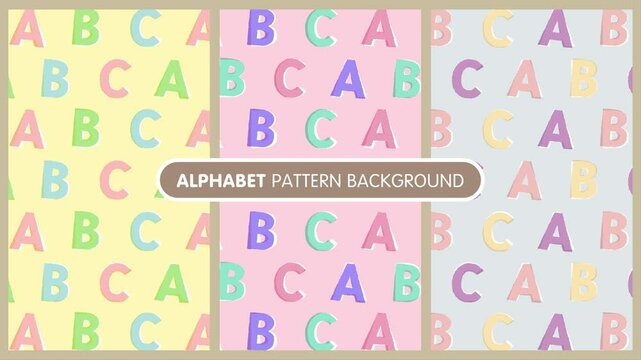 ABC pattern background set (6 seconds loop)