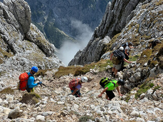 Walking and hiking trails around the Peak of Mangart and in the Julian Alps, Strmec na Predelu...