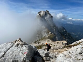 Walking and hiking trails around the Peak of Mangart and in the Julian Alps, Strmec na Predelu...
