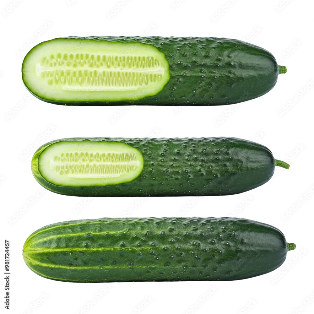 Wall mural cucumber isolated on transparent background png