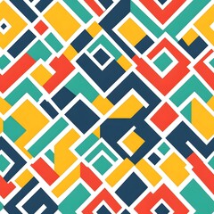 Colorful zigzag chevron pattern seamless vector wallpaper for retro design