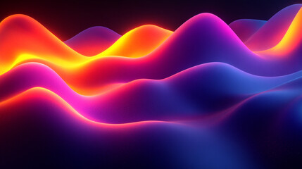 Obraz premium Vibrant waves of color in a smooth gradient blend create a mesmerizing abstract background for art and design projects.