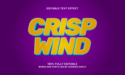 Obraz premium crisp wind editable text effects with a fresh and nature theme