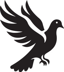 Pigeon icon silhouette vector