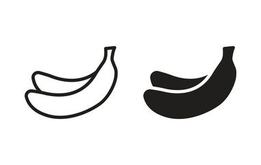 Banana fruit icon, Banana fruit sign vector 