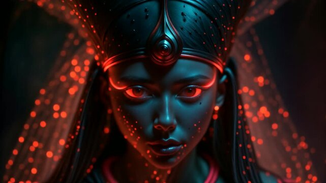 queen goddess transformation woman face party portrait