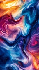 Obraz premium Colorful abstract fluid art texture, vibrant