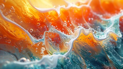 Abstract Water Bubbles: A Colorful Macro Photography