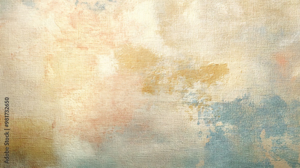Poster abstract background of a canvas texture with splashes of colors.