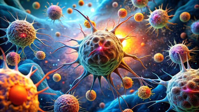 Glioblastoma Cells Dividing and Multiplying