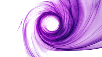 round swirl of light on a white transparent background
