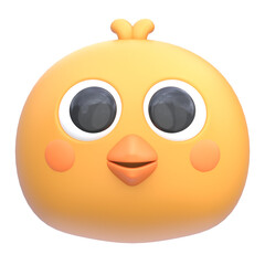 3d icon Chick, 3d illustration, 3d element, 3d rendering.