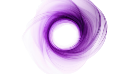 round swirl of light on a white transparent background