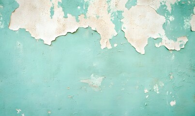Obraz premium Old wall with peeling paint grunge background or layer for text, Generative AI 