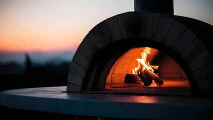 Outdoor Brick Furnace in Rural Farm Setting
