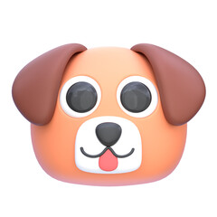 3d icon Dog, 3d illustration, 3d element, 3d rendering.