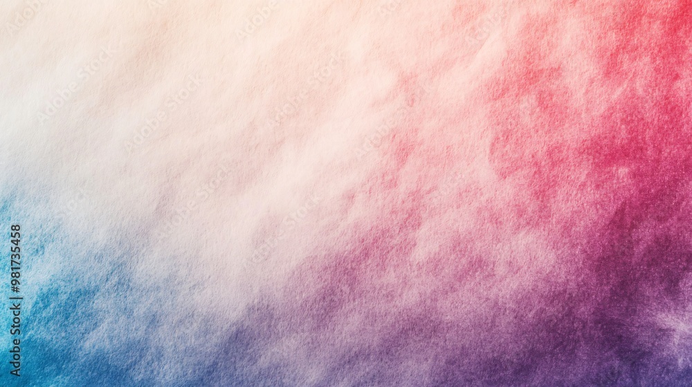 Poster abstract background with a gradient of blue, pink and red colors with a textured surface.