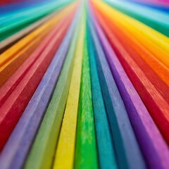 Colorful rainbow striped background with depth of field for a vibrant design