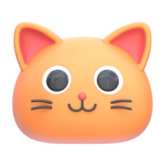 3d icon Cat, 3d illustration, 3d element, 3d rendering.