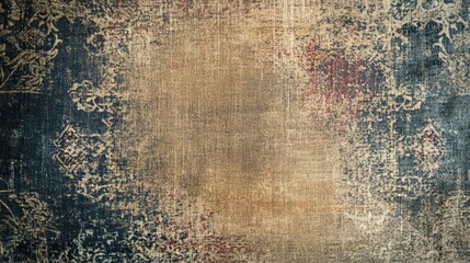 Obraz premium Vintage fabric texture with faded patterns 