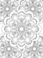 All these designs are hand-drawn and unique 
Flower Beautiful black and white illustration for adult coloring book,
This is a printable Beautiful Zentangle Coloring page for KDP Interior, POD products