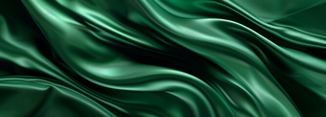 Obraz premium Green silk or satin luxury cloth texture background