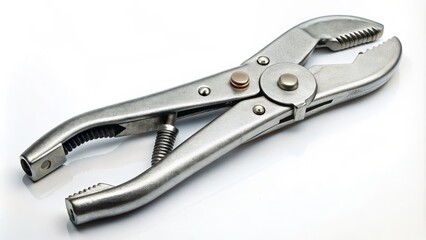 Grip strength being demonstrated by a close-up of adjustable pliers grasping a bolt against a clean white background with subtle gradient effect to enhance visibility