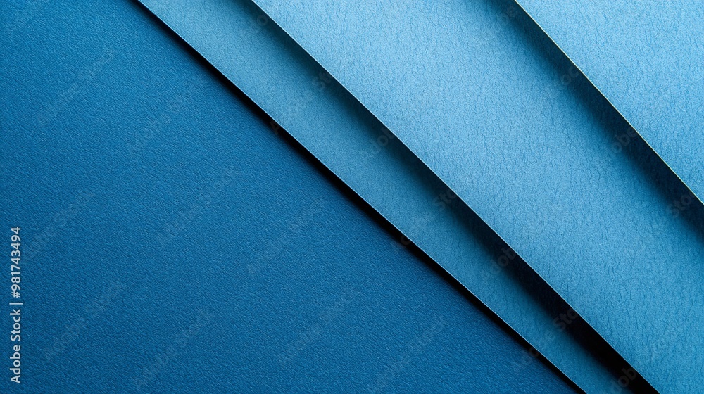 Poster abstract textured blue background with overlapping diagonal stripes.