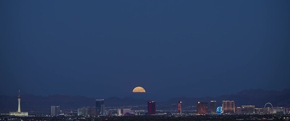 Full moon over Las Vegas