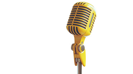 Microphone on a white transparent background