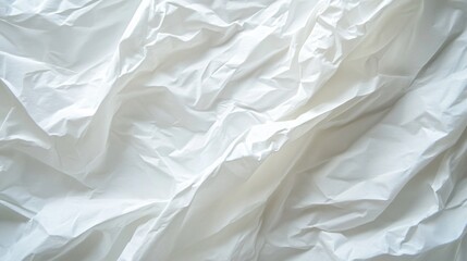 Obraz premium Abstract White Crumpled Fabric Background.