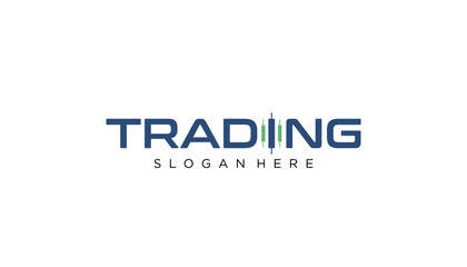 digital trading chart growth logo design. corporate, business, finance symbol icon. - Vector