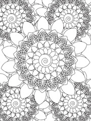 All these designs are hand-drawn and unique 
Flower Beautiful black and white illustration for adult coloring book,
This is a printable Beautiful Zentangle Coloring page for KDP Interior, POD products