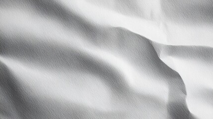 Abstract white textured background with folds and shadows.