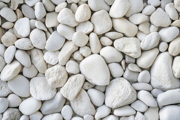 White pebble stones ground floor background texture , ai