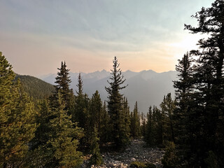 Canadian Rockies, summer vacation in Alberta, Canada.