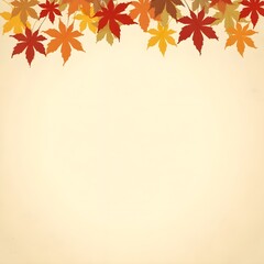 autumn leaves Colorful frame background. Generative ai