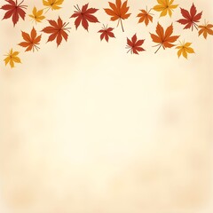 autumn leaves Colorful frame background. Generative ai
