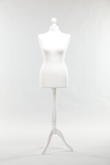 Fototapeta premium One female mannequin on stand against light background