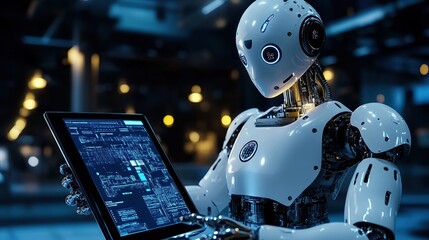 Fototapeta premium Advanced Robotics Managing Industrial Systems