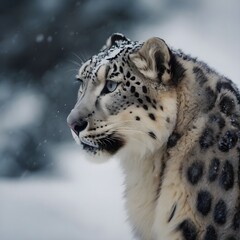 Obraz premium snow leopard portrait